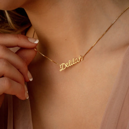 Custom Name Necklace for Women Any Font with Box Chain Gold Nameplate Necklace Best Friend Perfect Birthday Gift Choker 2023