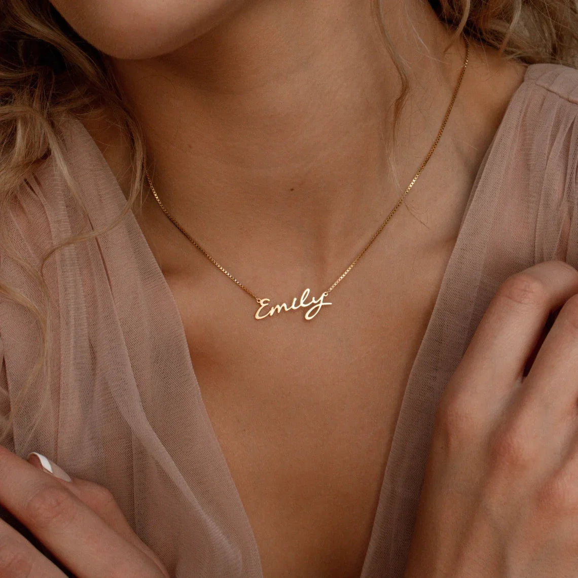 Custom Name Necklace for Women Any Font with Box Chain Gold Nameplate Necklace Best Friend Perfect Birthday Gift Choker 2023