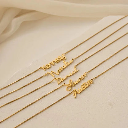 Custom Name Necklace for Women Any Font with Box Chain Gold Nameplate Necklace Best Friend Perfect Birthday Gift Choker 2023